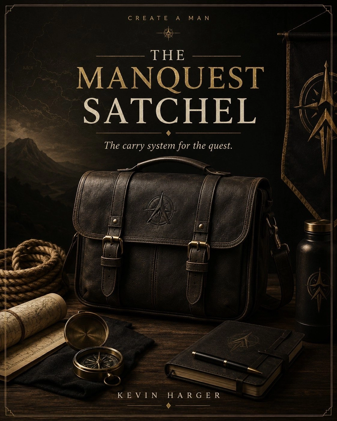 The ManQuest Satchel cover and field kit image